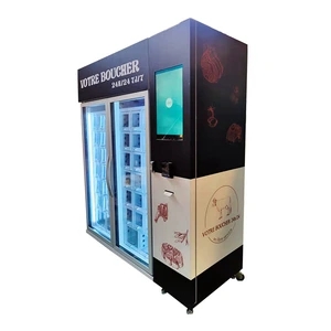 Frozen meat locker vending machine -18℃ with freezer and touch screen